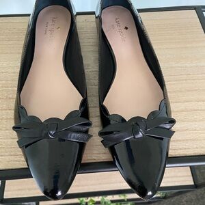 Kate Spade Black Flats with Bow Detail